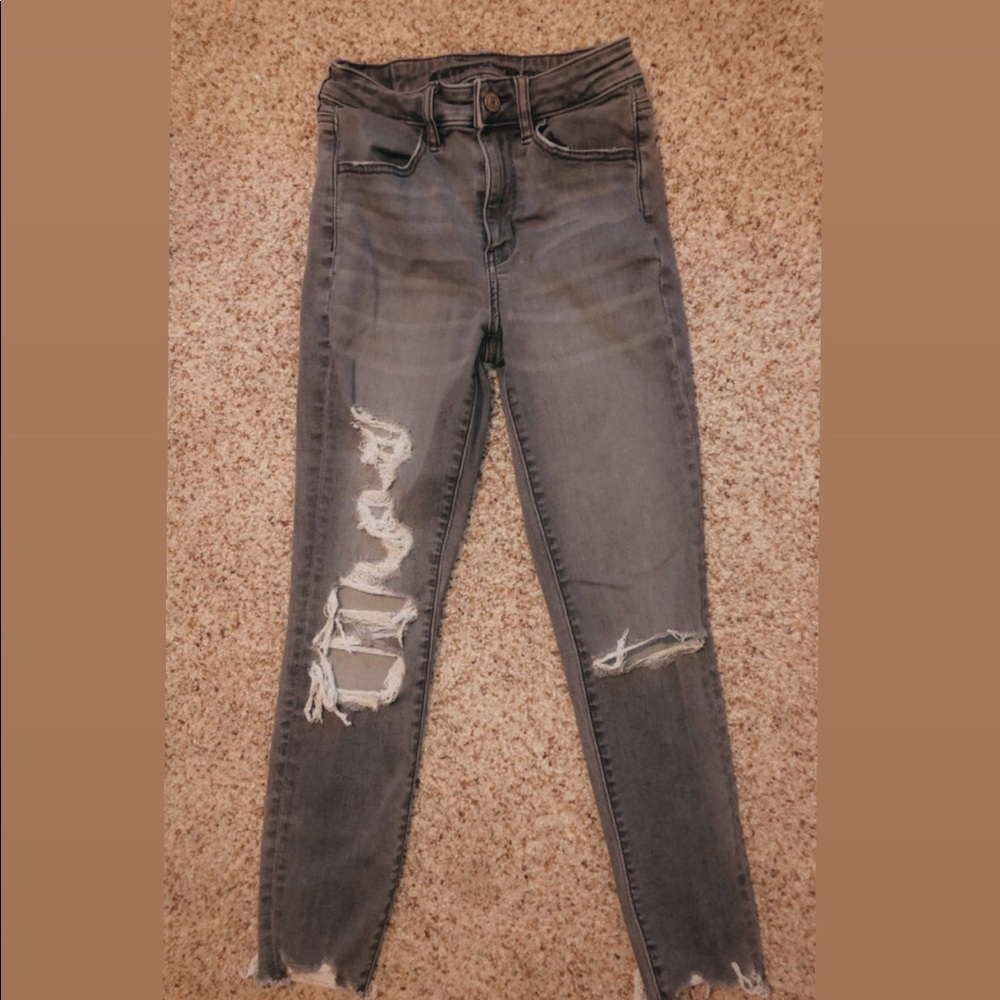 American eagle next level stretch ripped jeans